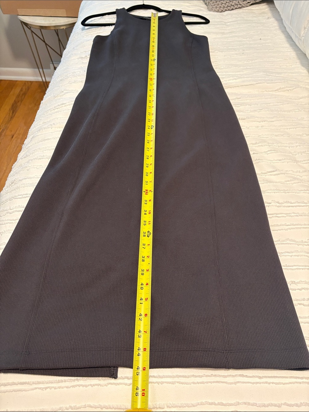 Athleta Black Sleeveless Ribbed Midi Dress - Picture 7 of 9